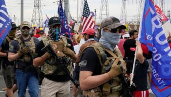 Trump supporters rallied at the Maricopa Recorder's Office three days after the last election. pic: AP