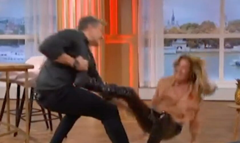 Ben Shephard drops Cat Deeley during risky dance move on This Morning