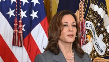 La vice-présidente américaine et candidate démocrate à la présidentielle Kamala Harris à la Maison Blanche, à Washington, (D.C.), aux Etats-Unis, le 26 septembre 2024