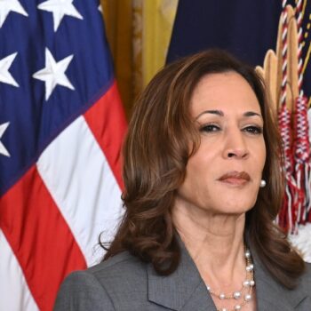 La vice-présidente américaine et candidate démocrate à la présidentielle Kamala Harris à la Maison Blanche, à Washington, (D.C.), aux Etats-Unis, le 26 septembre 2024