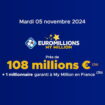 Résultat Euromillions (FDJ) : le tirage de ce mardi 5 novembre 2024, 108 millions d'euros en jeu