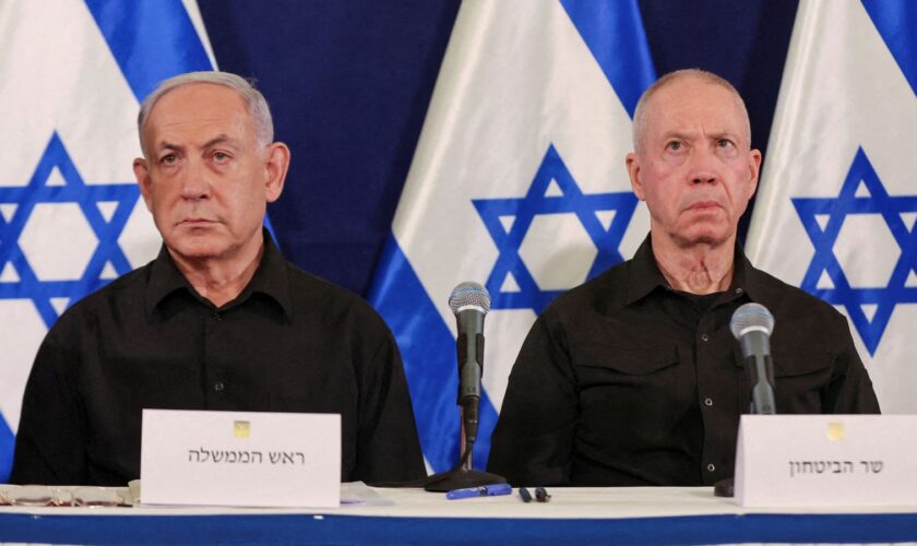 Benjamin Netanyahu and Yoav Gallant (right). File pic: Reuters