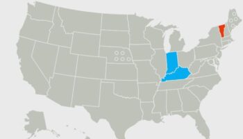 La carte des résultats, Etat par Etat.