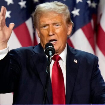 Republican presidential nominee former President Donald Trump speaks at an election night watch party, Wednesday, Nov. 6, 2024, in West Palm Beach, Fla. (AP Photo/Alex Brandon)