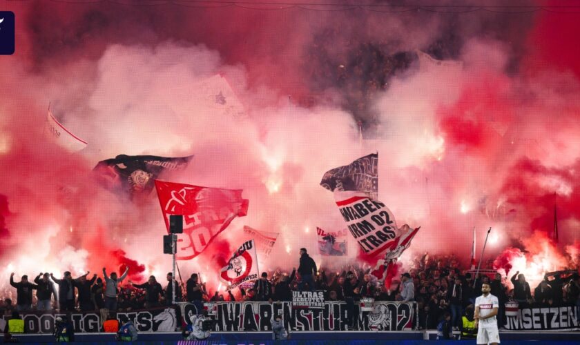 Champions League: Balljunge in Stuttgart von brennender Pyro-Fackel getroffen