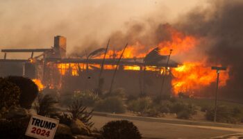 Footage shows California home engulfed by flames as massive blaze forces thousands to flee