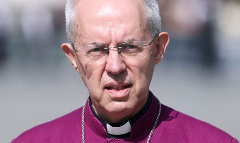 FILE - The Archbishop of Canterbury Justin Welby walks through Westminster in London on Sept. 14, 2022. (Richard Heathcote/Pool Photo via AP, File)