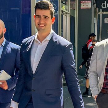 Jacob Hersant, (centre), is a self-described Nazi. Pic: AP