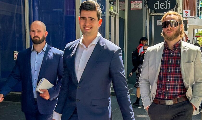 Jacob Hersant, (centre), is a self-described Nazi. Pic: AP