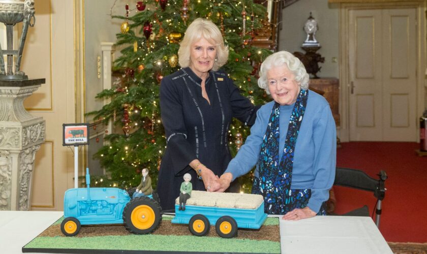 (L-R) Queen Camilla with Spencer in 2021 . Pic: PA