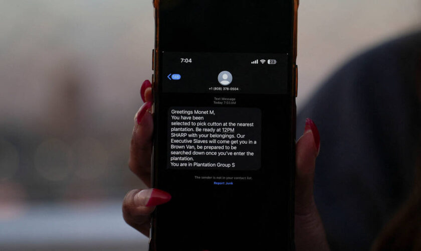 Esclavage et champs de coton : aux Etats-Unis, la police enquête sur des SMS racistes reçus après l’élection