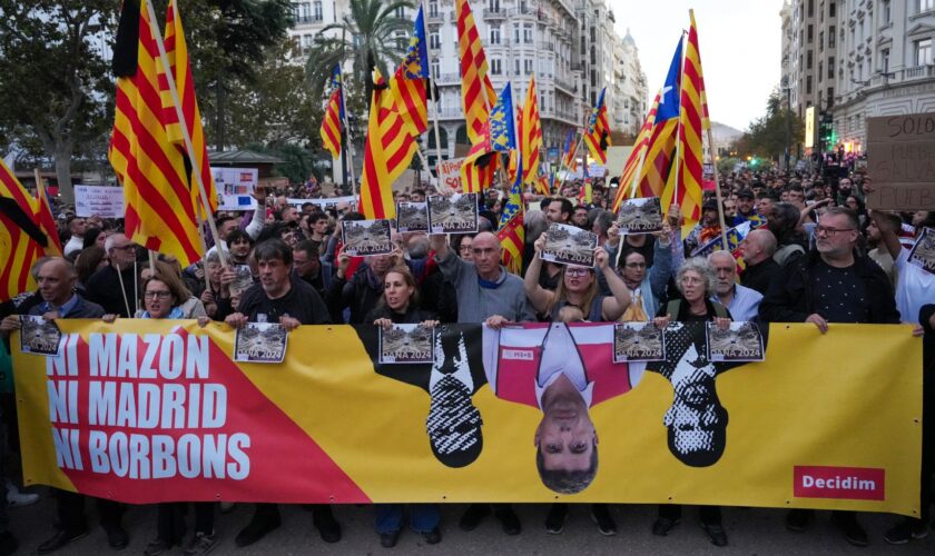 À Valence, des dizaines de milliers de manifestants laissent éclater leur colère après les inondations