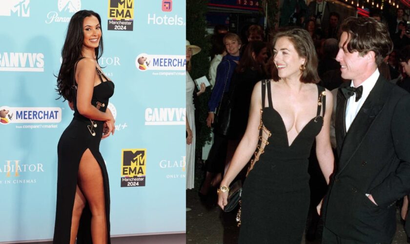 Maya Jama pays homage to Liz Hurley at EMA Awards