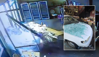 Car drives through Italian restaurant's windows, sending brunch customers running