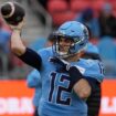 Ex-NFL quarterback Chad Kelly suffers gruesome leg injury teammates can't look at in CFL playoffs