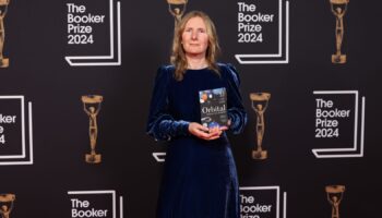 Handout photo issued by Booker Prize of Samantha Harvey attends the Booker Prize 2024 ceremony at Old Billingsgate, London. Ms Harvey has become the first woman since 2019 to win the Booker Prize. Her book Orbital, about astronauts looking down at Earth, was named as the winner of the £50,000 prize and trophy. Issue date: Tuesday November 12, 2024.