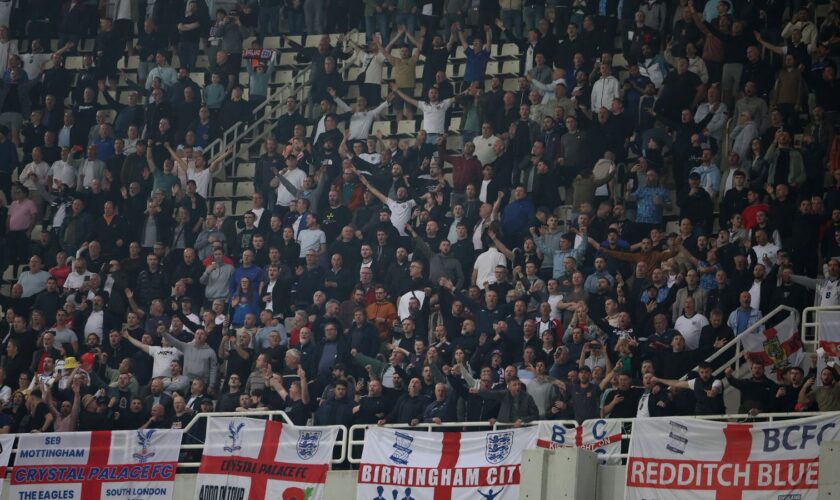 Soccer Football - Nations League - Group Stage - Greece v England - Athens Olympic Stadium, Athens, Greece - November 14, 2024 England fans in the stands REUTERS/Louisa Gouliamaki