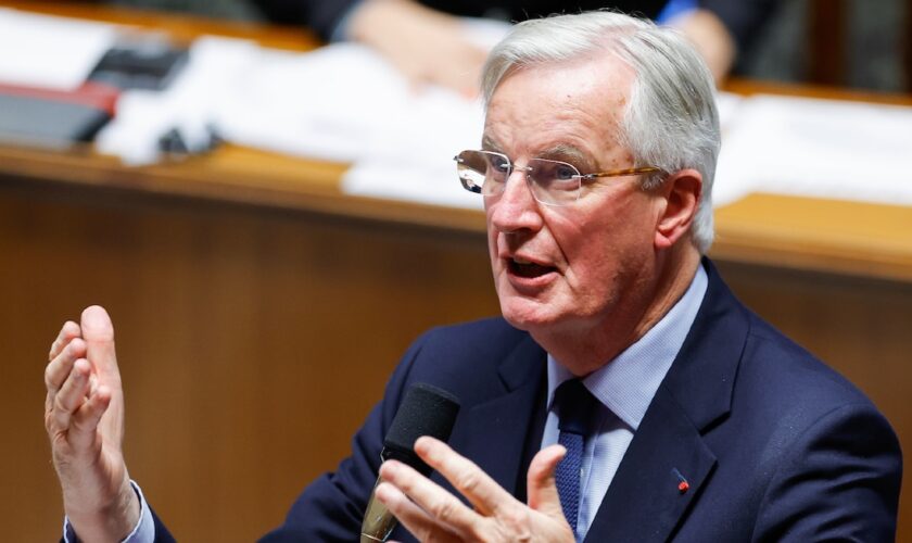 Le Premier ministre Michel Barnier lors de la séance des questions au gouvernement à l'Assemblée nationale à Paris le 12 novembre 2024