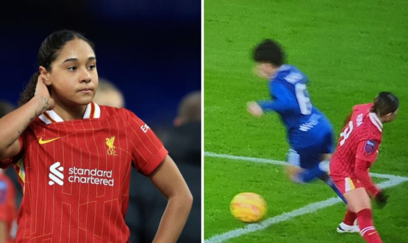 Everton beat Liverpool in WSL as penalty given for foul outside the box