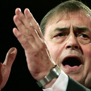 Prescott makes a speech at the Labour Party Conference in 2005. pic: AP/Kirsty Wigglesworth