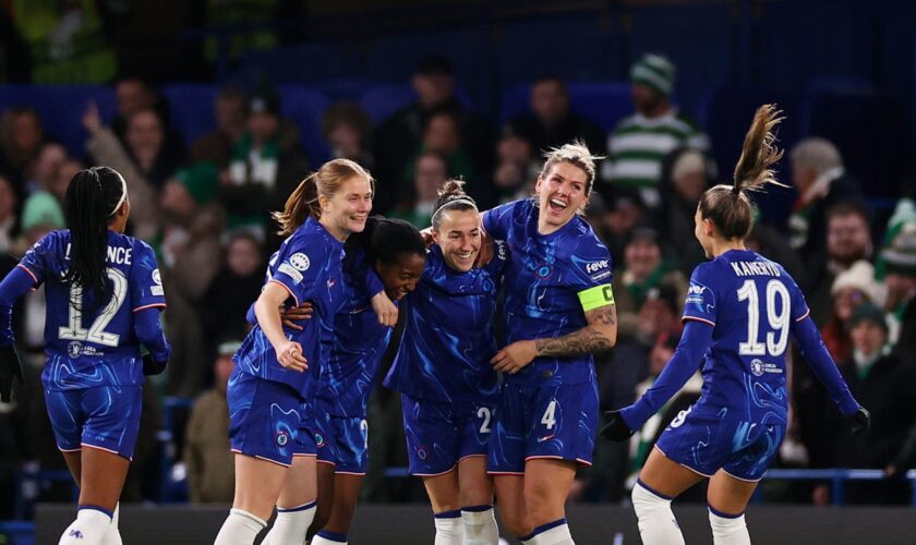 Chelsea ease into Women’s Champions League quarter-finals with win over Celtic