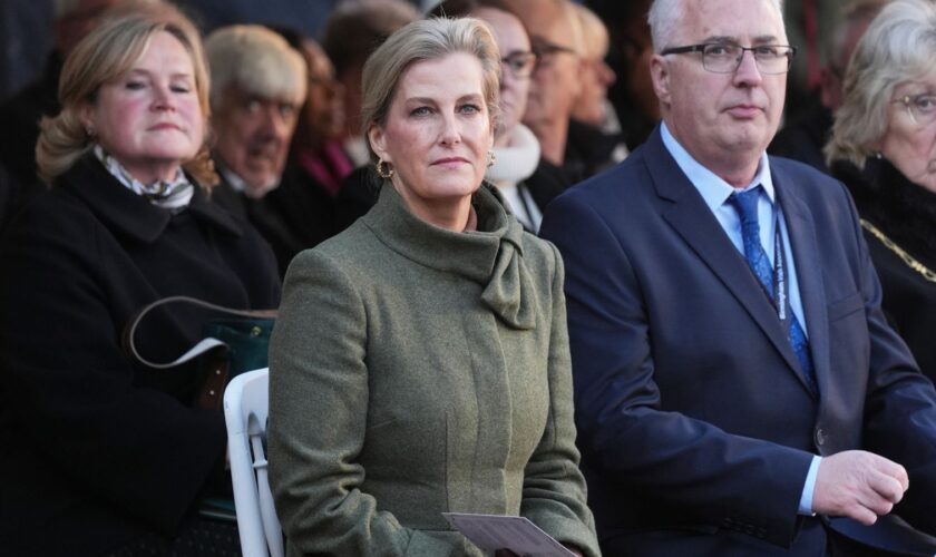 The Duchess of Edinburgh during a memorial service at 1000 Trades Square, outside New Street station in Birmingham to mark the 50th anniversary of Birmingham pub bombings. Twenty-one people died and about 200 were injured on November 21 1974 when bombs exploded minutes apart in the Mulberry Bush, at the foot of the Rotunda building, and the Tavern in the Town in New Street, in what remains the worst unsolved terrorist atrocity committed in Great Britain. Picture date: Thursday November 21, 2024.