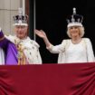 King Charles III and Queen Camilla on the balcony of Buckingham Palace, London, following the coronation. Picture date: Saturday May 6, 2023.