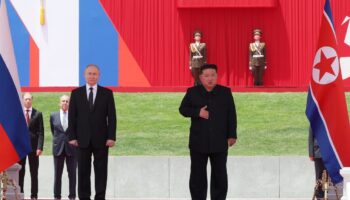 Le président russe Vladimir Poutine et le dirigeant nord-coréen Kim Jong Un, le 19 juin 2024 à Pyongyang