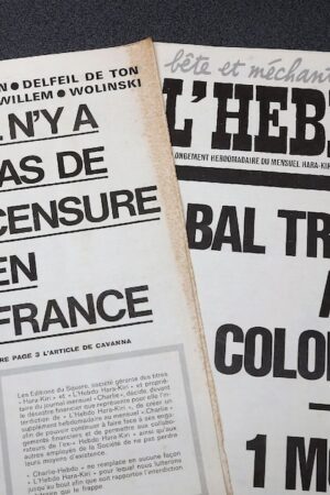 Naissance de Charlie Hebdo en 1970 en réponse aux tentatives de censure de Hara Kiri après sa Une "Bal tragique à Colombey, un mort"