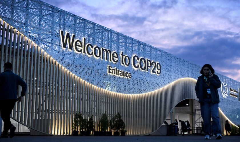 Le bâtiment qui accueille la COP29, le 10 novembre 2024 à Bakou