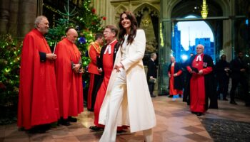 Kate during the carol last year. Pic: Aaron Chown/PA