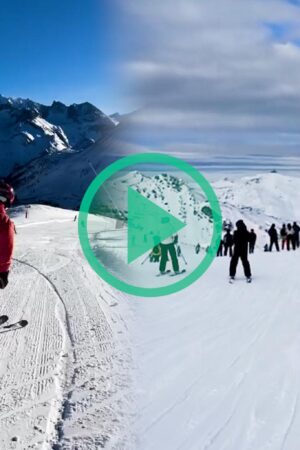 À Val Thorens et Tignes, les skieurs descendent leur première piste de la saison dans les meilleures conditions