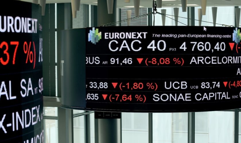 La salle de contrôle d'Euronext, société qui gère la Bourse de Paris