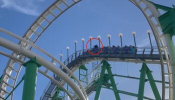 'I had mere seconds to act': Video shows man climbing out of US rollercoaster after safety bar scare