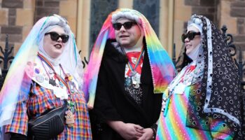 Mourners arriving for the funeral of Scottish comedian Janey Godley at St Mary's Cathedral in Glasgow. Picture date: Saturday November 30, 2024.