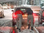 Arctic blast grips Britain: Temperature plummets to -11.2C in 'first taste of winter' as commuters brace for travel chaos - as map shows where more snow and ice will fall today