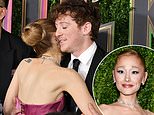 Ariana Grande shows rare PDA with boyfriend Ethan Slater as they hug on red carpet at NYC premiere of Wicked