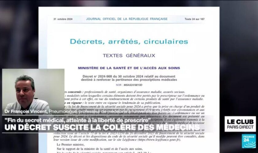 "Atteinte à la liberté de prescrire" : un décret sur les ordonnances suscite la colère des médecins