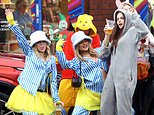 Be off with you Bert! Boozy students descend on the streets for 18-venue Otley Run pub crawl as youngsters in fancy dress are undeterred by storm battering Britain