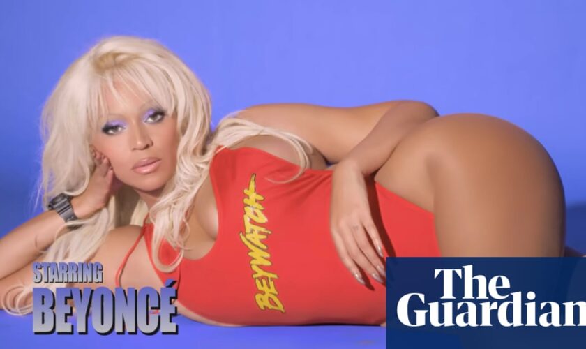 Beyoncé cosplays as Pamela Anderson in election day music video