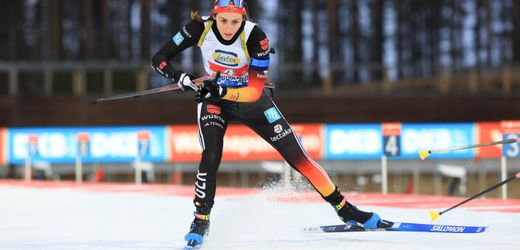 Biathlon: Vanessa Voigt und Justus Strelow in der Single-Mixed-Staffel auf Podest