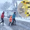 Britons are bracing for Storm Bert! Met Office issues AMBER warning for snow in coming hours with up to 40cm set to fall - as UK weather map reveals areas set to be worst hit