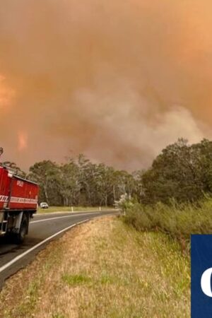 Bushfires force evacuations in Victoria’s west as wild weather menaces Australia’s south-east