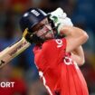 England captain Jos Buttler bats during the second T20 against West Indies in Barbados