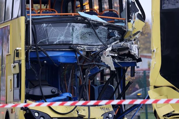 Chef left with horror injuries after 'front of the bus caved in' on him