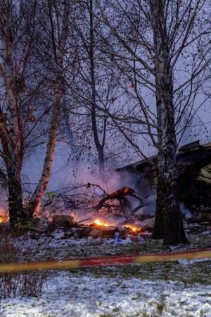 DHL cargo plane crashes near Vilnius airport in Lithuania