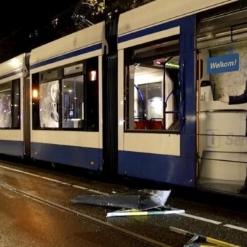 Dutch tram set on fire in new Amsterdam unrest