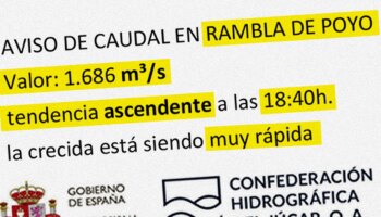 El mail de las 18.43 que alertó de la fatídica inundación en la rambla del Poyo: "Para su conocimiento, la crecida está siendo muy rápida"