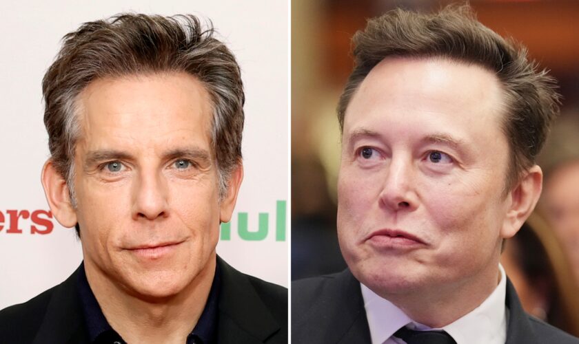 Elon Musk mocks Ben Stiller with offensive Tropic Thunder reference over Kamala Harris support