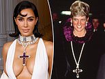 Fans rip into 'vulgar' Kim Kardashian for wearing Princess Diana's iconic cross necklace